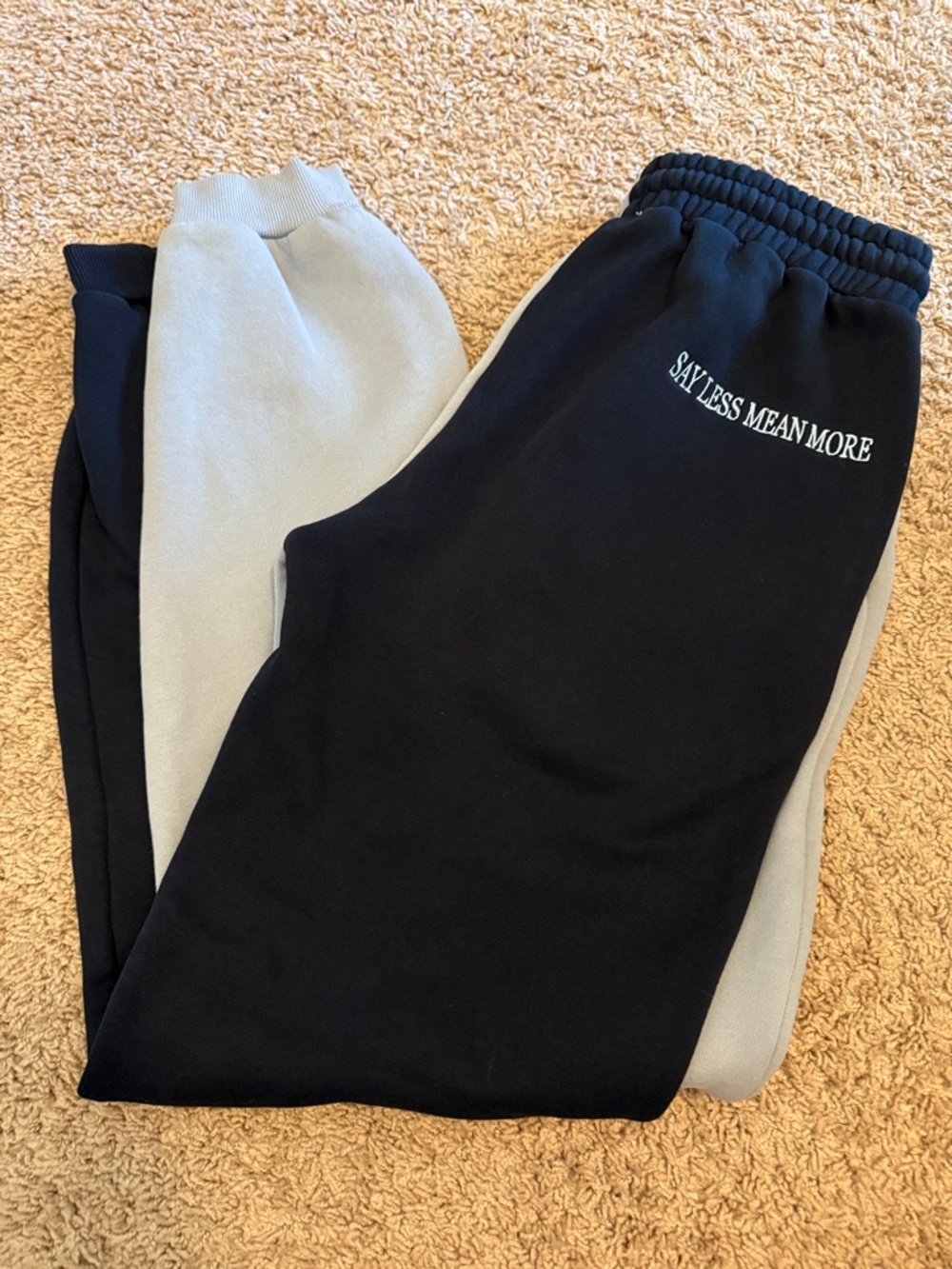 Mayfair The Lavel - Navy & Light Blue Jogger Pants - SAY LESS MEAN MORE